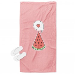 Prosop de plajă Iubesc pepene - I Love Watermelon