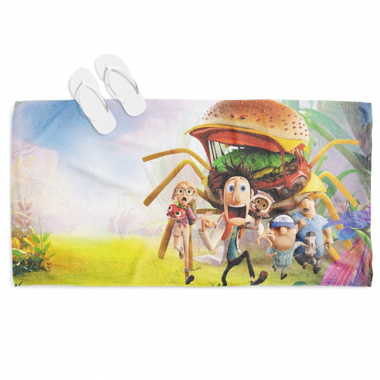 Prosop de plajă pentru copii Stă să plouă cu chiftele - Cloudy With a Chance of Meatballs Prosop de plajă pentru copii Stă să plouă cu chiftele - Cloudy With a Chance of Meatballs