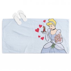 3D Prosop de plajă Cinderella Blue