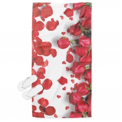 Prosop de plajă dublu Trandafiri romantici - Roses Romance