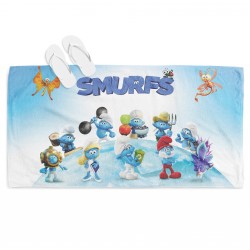 Prosop de plajă pentru copii Ștrumfii - The Smurfs