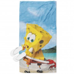 Prosop de plajă pentru copii Sponge Bob - SpongeBob Pantaloni Pătrați