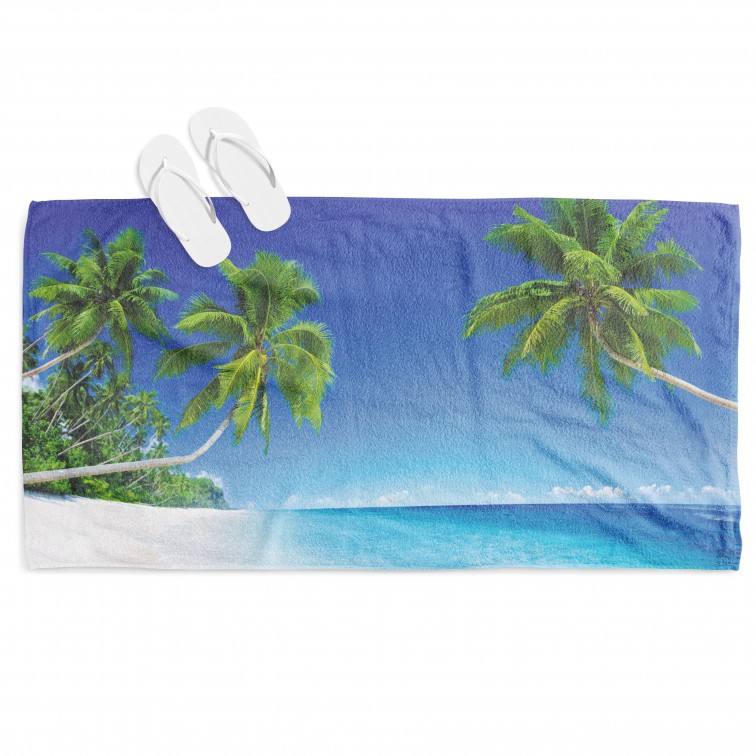 Prosop de plajă 3D Plajă Tropicală -Tropical Beach Prosop de plajă 3D Plajă Tropicală -Tropical Beach