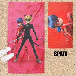Două Fețe prosop de plajă Buburuza și Motan Noir - Ladybug