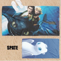 Prosop de plajă cu două fețe Cum să îți dresezi dragonul - How To Train Your Dragon