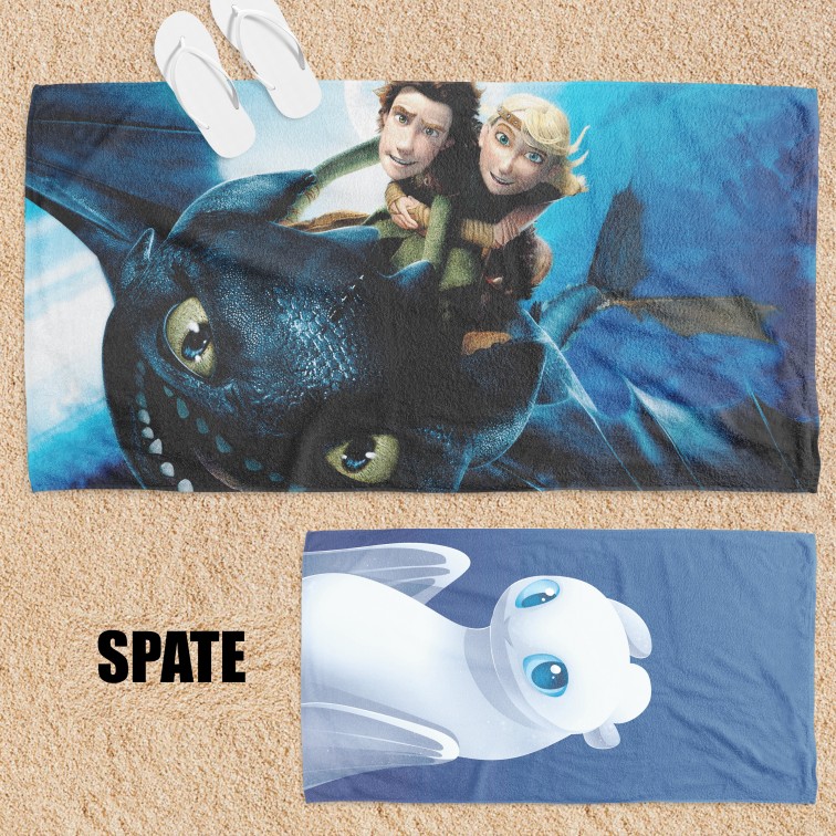 Prosop de plajă cu două fețe Cum să îți dresezi dragonul - How To Train Your Dragon Prosop de plajă cu două fețe Cum să îți dresezi dragonul - How To Train Your Dragon