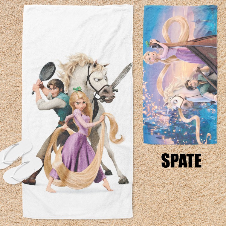 Prosop de plajă cu două fețe - Rapunzel