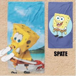 Prosop de plajă Double Face SpongeBob Pantaloni Pătrați - Sponge Bob