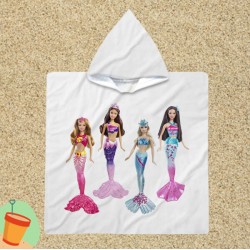Poncho pentru copii Barbie Mermaids