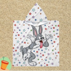 Poncho cu gluga pentru copii Bugs Bunny