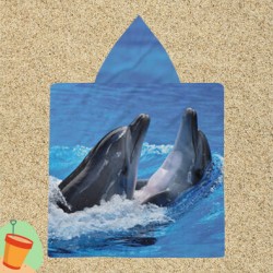 Poncho cu gluga pentru copii Dolphins Poncho cu gluga pentru copii Dolphins