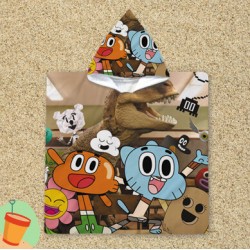 Poncho cu gluga pentru copii Gumball