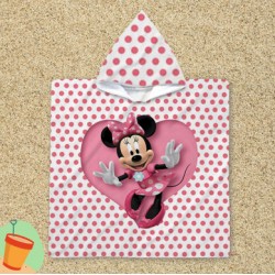 Poncho cu gluga pentru copii Minnie Mouse