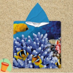 Poncho cu gluga pentru copii Sea Bottom