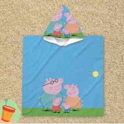 Poncho cu gluga pentru copii Purcelușa Peppa și George - Peppa Pig