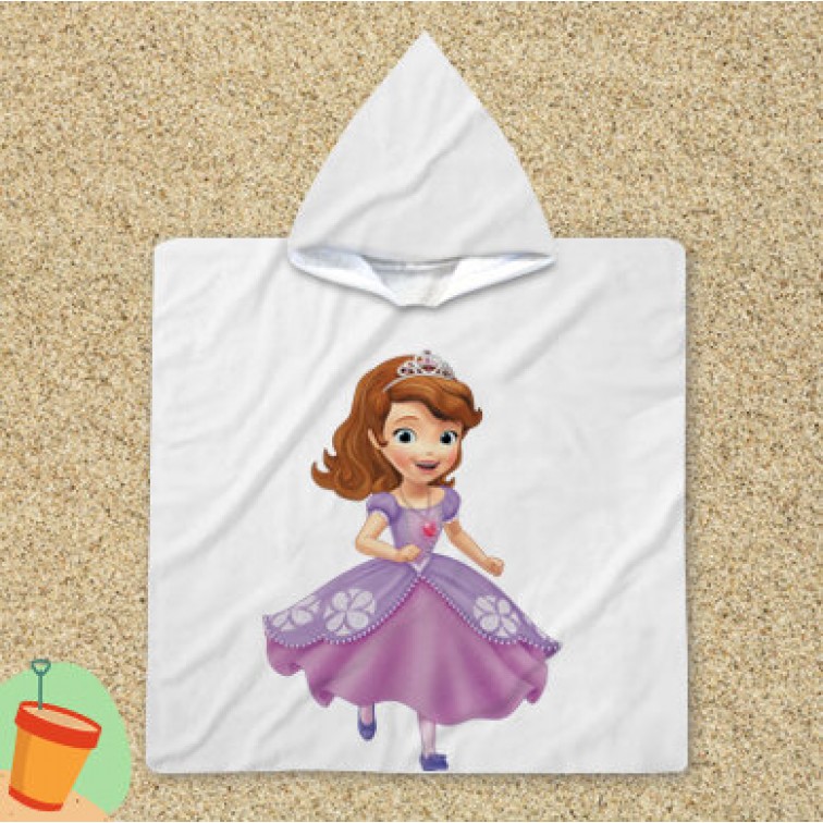Poncho cu gluga pentru copii Sofia Întâi - Princess Sofia