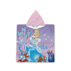 Poncho cu gluga pentru copii Cenușăreasa - Cinderella