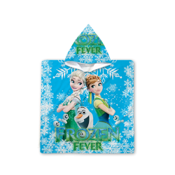 Poncho pentru copii Freamăt Regatul de gheață blue - Frozen fever blue