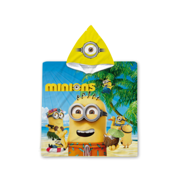 Poncho pentru copii Minions Beach
