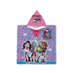 Poncho cu gluga pentru copii Liceul Moștrilor - Monster high
