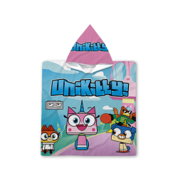 Poncho cu gluga pentru copii - Unikitty