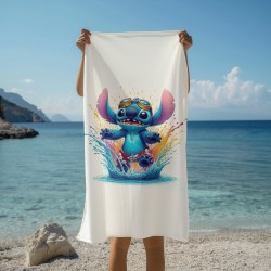 Prosop de plajă Stich în băltoacă 
