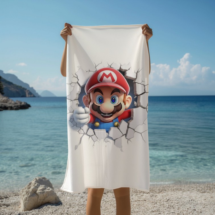 Prosop de plajă Super Mario face