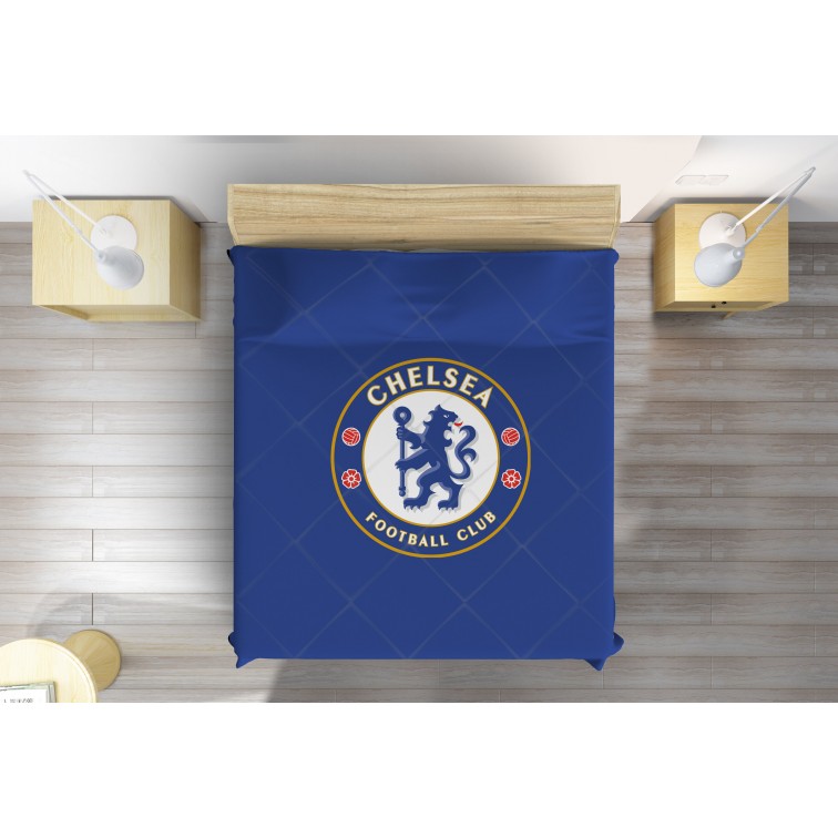 3D Cuvertură matlasată pentru fani Fotbal Chelsea Blue