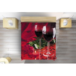 Cuvertură matlasată impresionantă Vin roșu - Red Wine