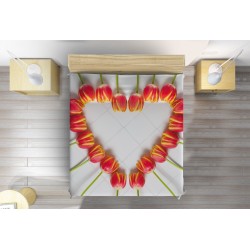 3D Cuvertură de pat romantică Iubire intensă - Colorful Love