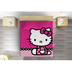 Cuvertură de pat pentru copii Hello Kitty Magenta