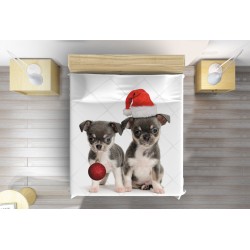 Cuvertura de pat Cracuin - Christmas Puppies