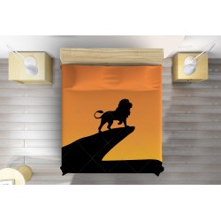 Cuvertură matlasată spectaculoasă Regele Leu siluetă - Lion King Sillhouette