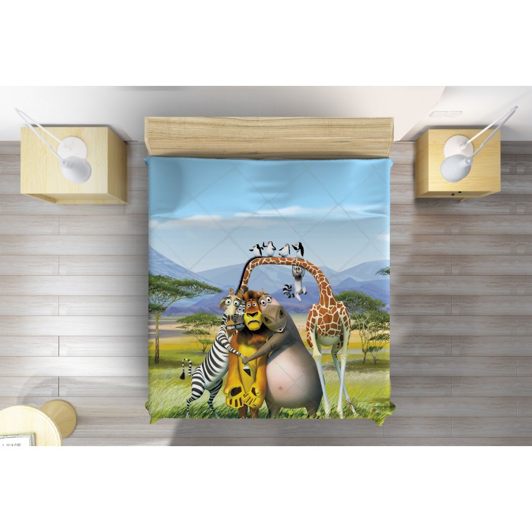 Cuvertură pentru camera de copii Madagascar