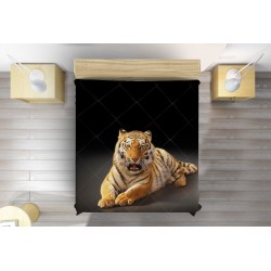 Cuvertură matlasată de pat Tigru - Tiger Black