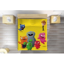 3D Cuvertură de pat pentru copii Păpuși în bucluc - Ugly Dolls