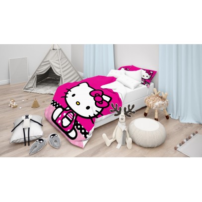 Cearșafuri pentru copii Hello Kitty Magenta