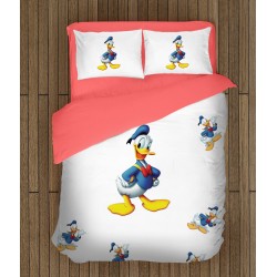 Lenjerie de pat pentru copii cu personaje din desene animate Donald Duck