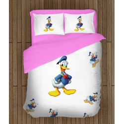 Lenjerie de pat pentru copii cu personaje din desene animate Donald Duck