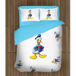 Lenjerie de pat pentru copii cu personaje din desene animate Donald Duck
