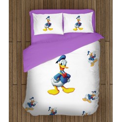 Lenjerie de pat pentru copii cu personaje din desene animate Donald Duck