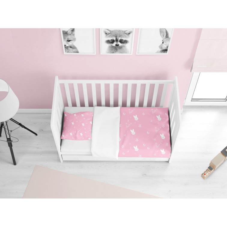 Lenjerie de pat delicată pentru bebeluși Iepuraș adorabil - Cute Rabbit Lenjerie de pat delicată pentru bebeluși Iepuraș adorabil - Cute Rabbit