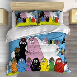 Lenjerie de pat pentru copii Familia Barbapapa	 