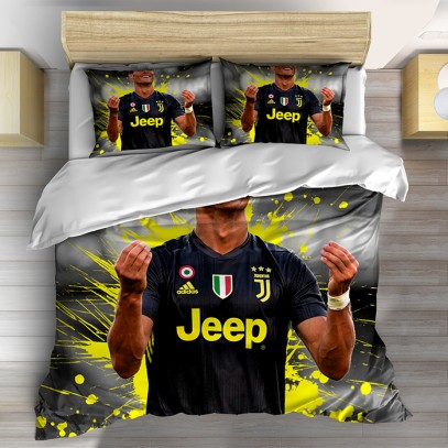 Lenjerie de pat Fotbal Cristiano Ronaldo Juventus