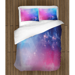 3D Lenjerie de pat colorată Galaxie - Abstract Galaxy