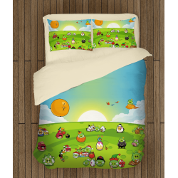 Set de pat Păsările Furioase Angry Birds și prieteni Set de pat Păsările Furioase Angry Birds și prieteni