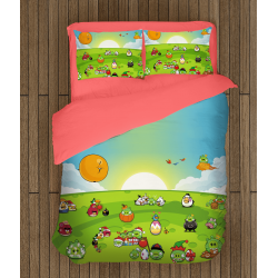 Set de pat Păsările Furioase Angry Birds și prieteni Set de pat Păsările Furioase Angry Birds și prieteni