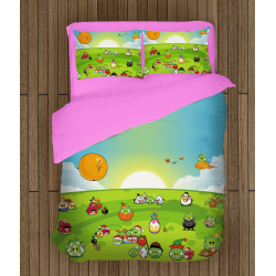 Set de pat Păsările Furioase Angry Birds și prieteni Set de pat Păsările Furioase Angry Birds și prieteni