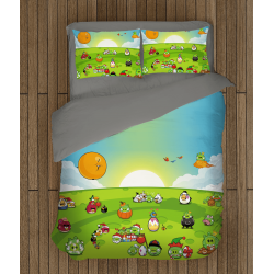 Set de pat Păsările Furioase Angry Birds și prieteni Set de pat Păsările Furioase Angry Birds și prieteni