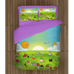 Set de pat Păsările Furioase Angry Birds și prieteni Set de pat Păsările Furioase Angry Birds și prieteni